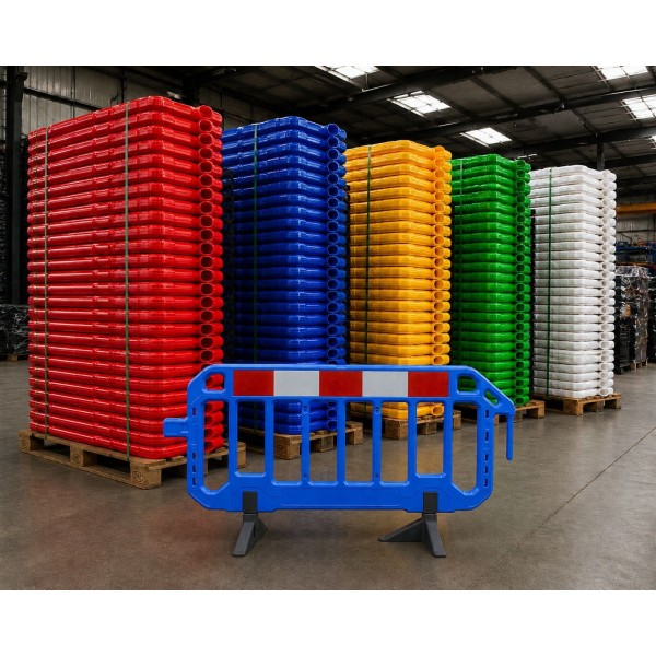 Barrière mobile de sécurité 2m Bleue