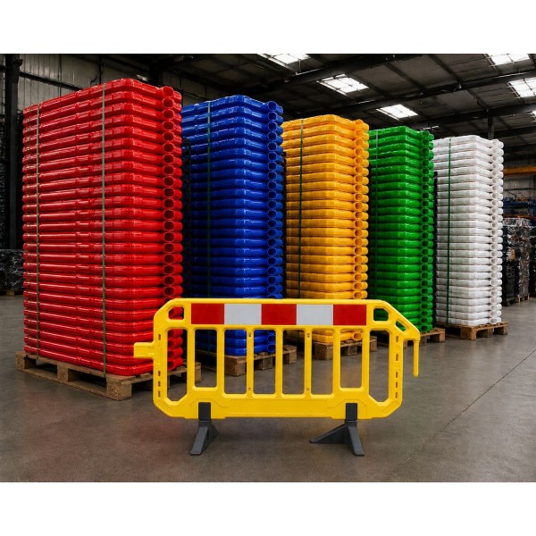 Barrière mobile de sécurité 2m Jaune