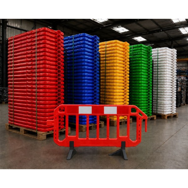 Barrière mobile de sécurité 2m Rouge