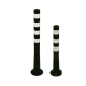 Poteau de balisage flexible noir avec bande blanches 2 hauteurs