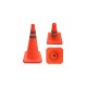 CONE DE SIGNALISATION TELESCOPIQUE orange avec bandes rétro