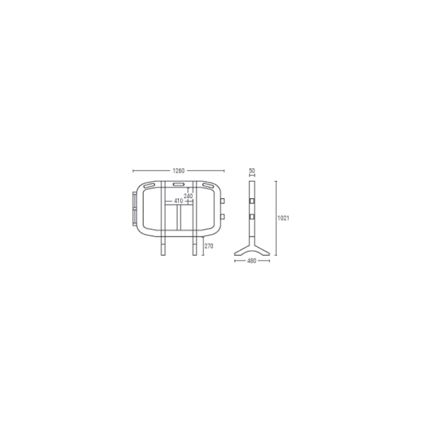 Barrière Plastique URBAN 1200